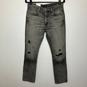 NWT AGOLDE Denise Slim Boyfriend Black Wash Jeans 27